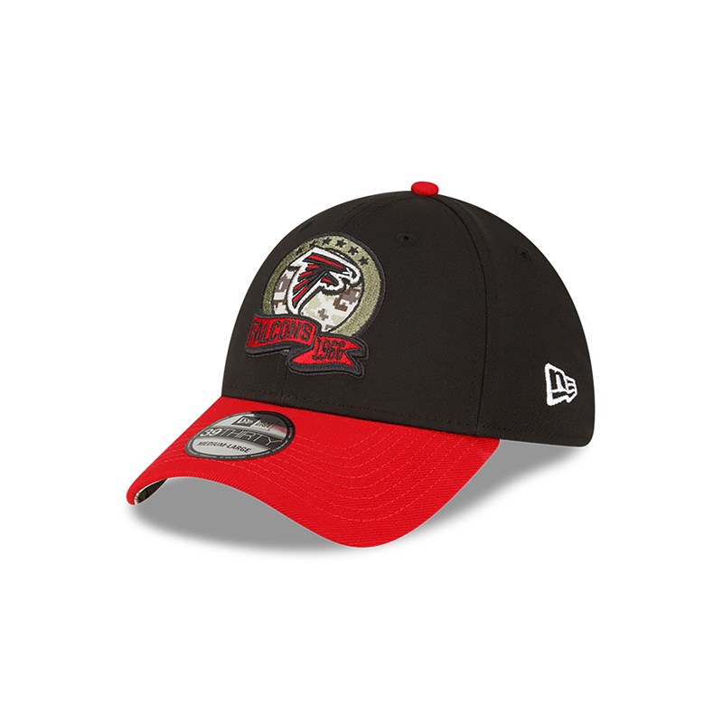 New Era Atlanta Falcons NFL Salute To Service Stretch Fit Lippikset 39thirty Mustat | BKEYLJT-43
