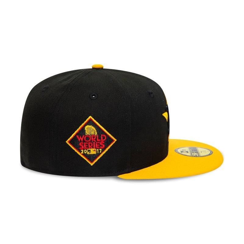 New Era Houston Astros 2017 World Series Fitted Lippikset 59fifty Mustat | XLMEYPN-69
