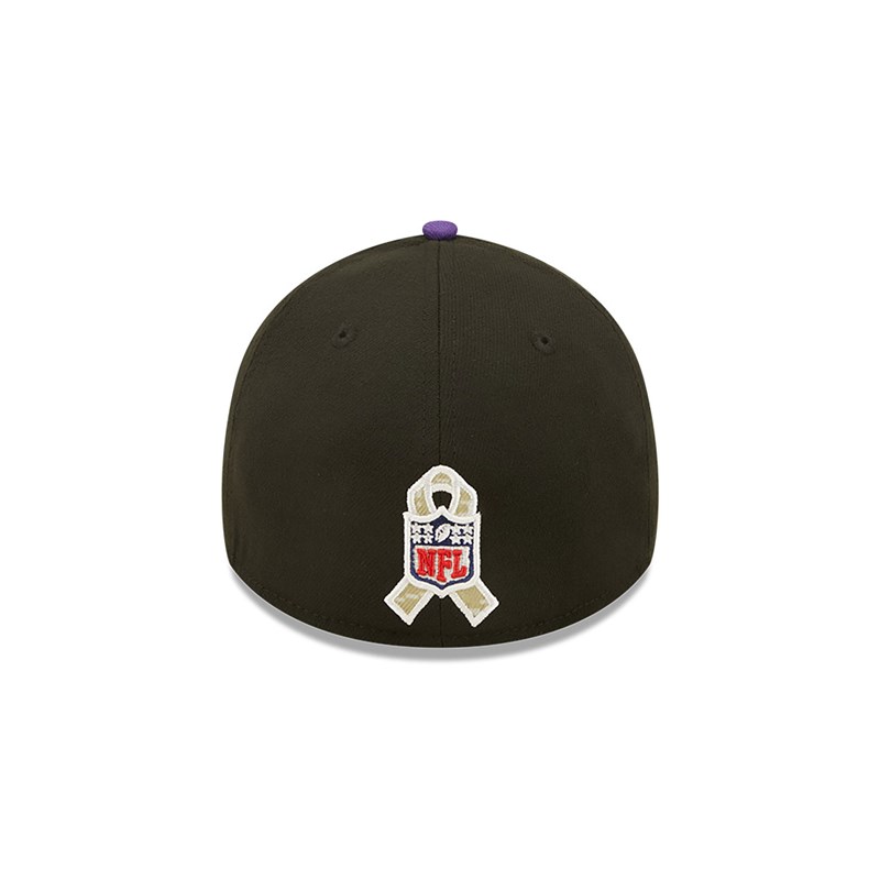 New Era Minnestota Vikings NFL Salute To Service Stretch Fit Lippikset 39thirty Mustat | AURWNQT-29
