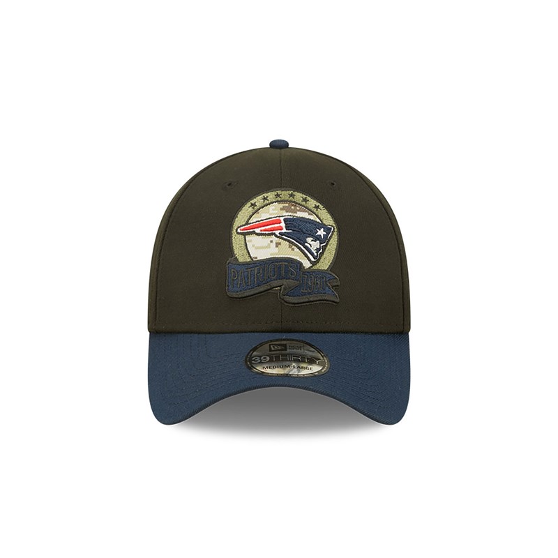 New Era New England Patriots NFL Salute To Service Stretch Fit Lippikset 39thirty Mustat | PXIUBTY-95