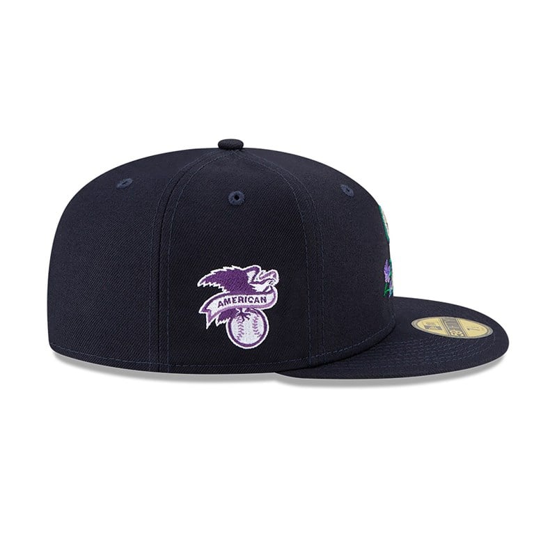 New Era Seattle Mariners Side Patch Bloom Fitted Lippikset 59fifty Sininen | IBAUKNT-20