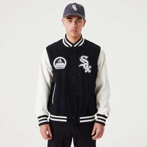 New Era Chicago Sox MLB Heritage Varsity Takki Mustat | QKPNJLV-72